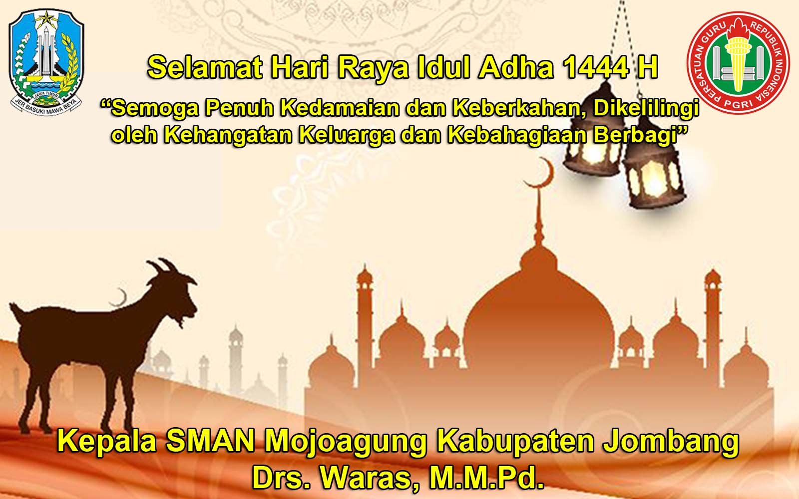 Kepala SMAN Mojoagung Jombang Mengucapkan Selamat Hari Raya Idul Adha 1444 H