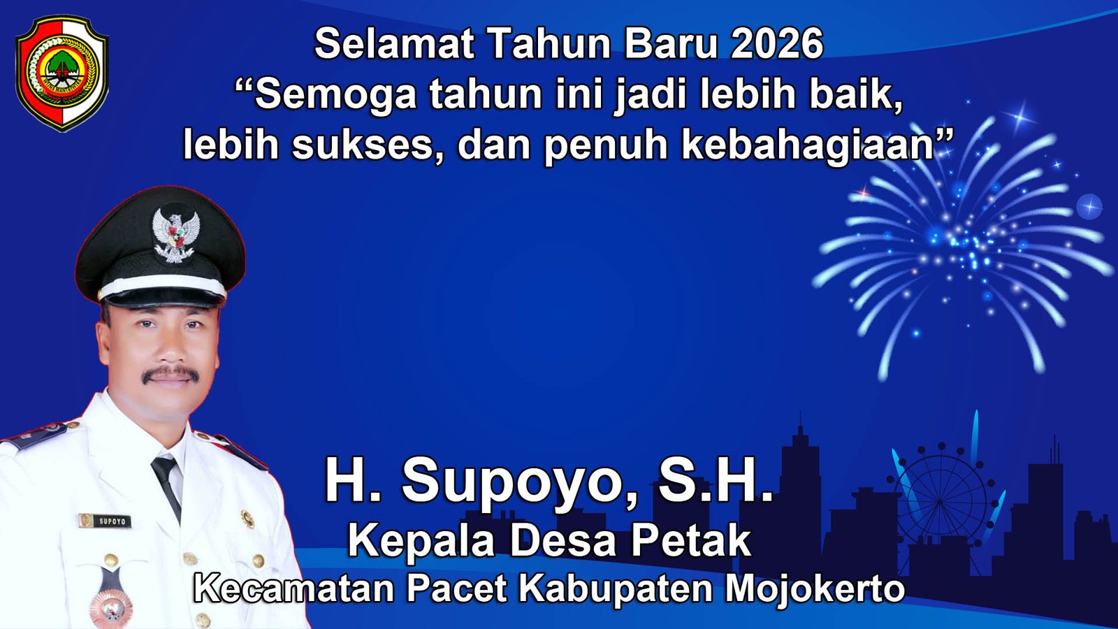 Kepala Desa Petak, Pacet, Mojokerto Mengucapkan Selamat Tahun Baru 2026