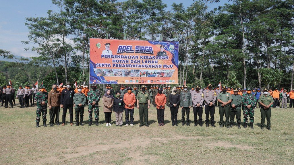 Perhutani dan Pemkab Mojokerto Gelar Apel Siaga Kebakaran Hutan