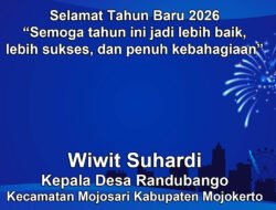 Kepala Desa Randubango, Mojosari, Mojokerto Mengucapkan Selamat Tahun Baru 2026