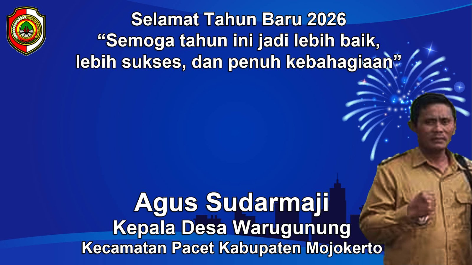 Kepala Desa Warugunung, Pacet, Mojokerto Mengucapkan Selamat Tahun Baru 2026